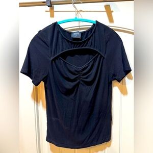 Week& brand black top short sleeve size L